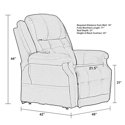 Haywood Power Lift Assist Lay Flat Recliner with Power Adjustable Headrest
