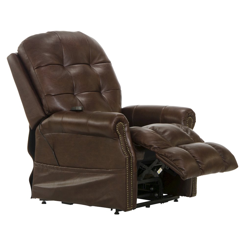 Madison Italian Leather Power Lift Lay Flat Recliner with Heat & Massage