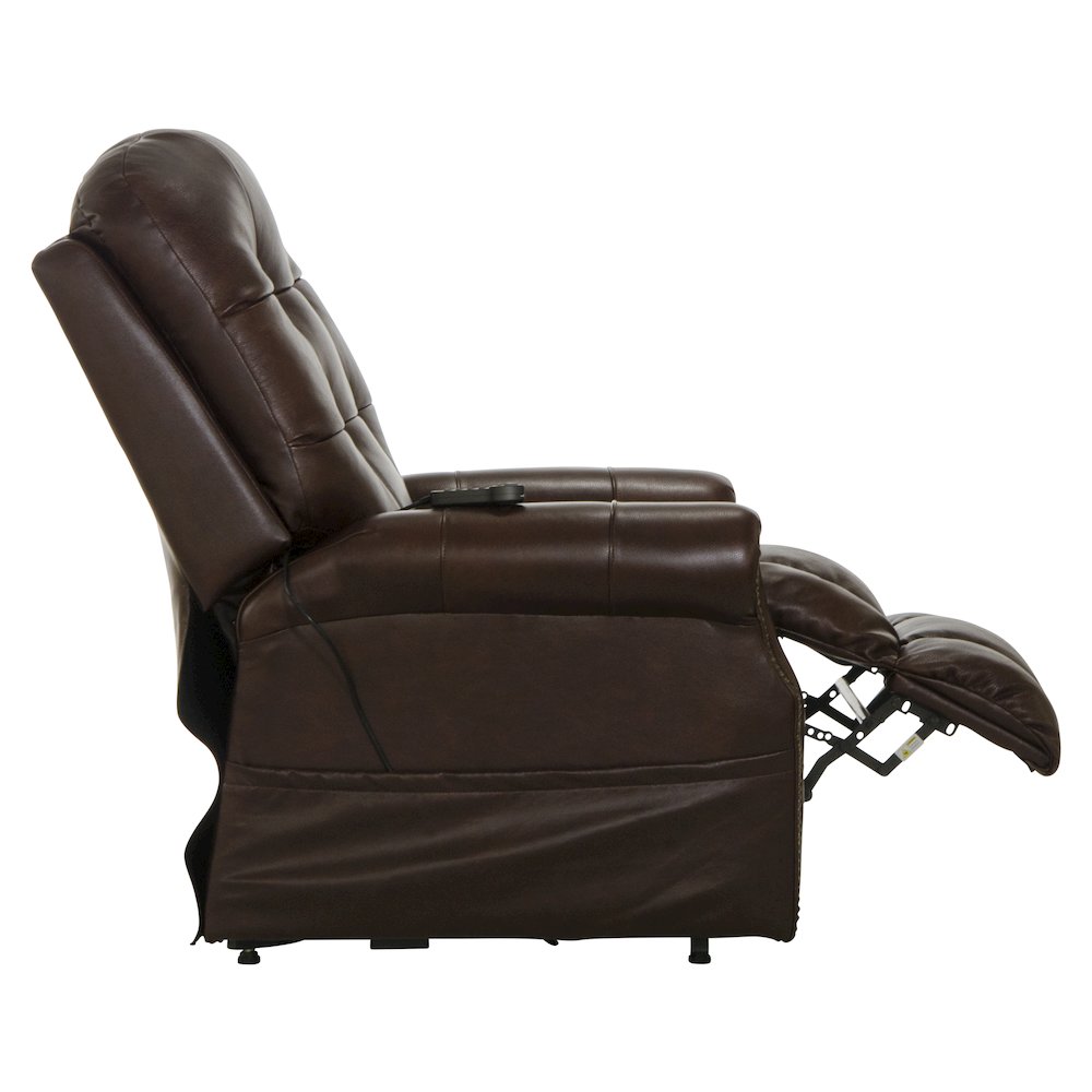 Madison Italian Leather Power Lift Lay Flat Recliner with Heat & Massage