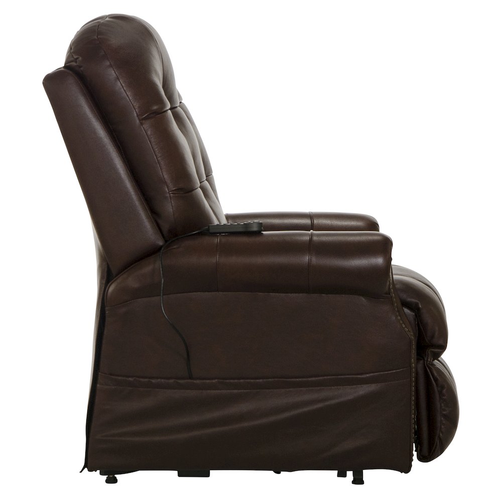 Madison Italian Leather Power Lift Lay Flat Recliner with Heat & Massage