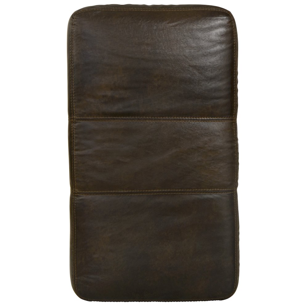 Pavia Top Grain Italian  Leather Match Ottoman