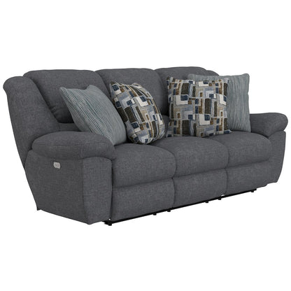 Trifecta Reclining Sofa with 3 Reclining Seats and Drop Down Table