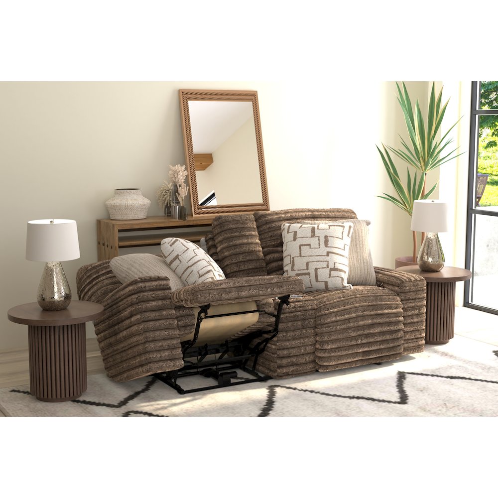 Lynx Power Reclining Console Loveseat with Zero Gravity