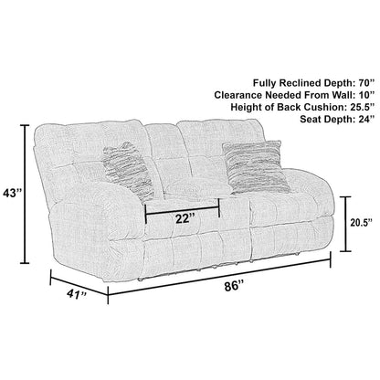 Ashland Lay Flat Reclining Console Loveseat