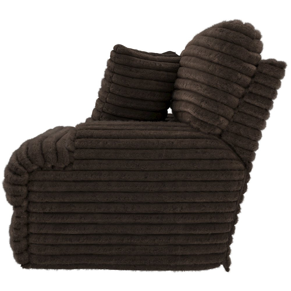 Oversized Deep Seat Power Recliner with Power Adjustable Headrest (Chocolate)
