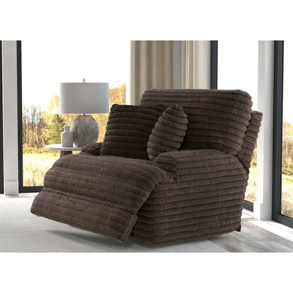 Oversized Deep Seat Power Recliner with Power Adjustable Headrest (Chocolate)
