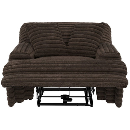 Oversized Deep Seat Power Recliner with Power Adjustable Headrest (Chocolate)