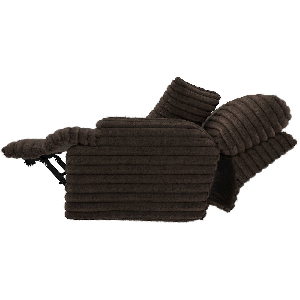 Oversized Deep Seat Power Recliner with Power Adjustable Headrest (Chocolate)