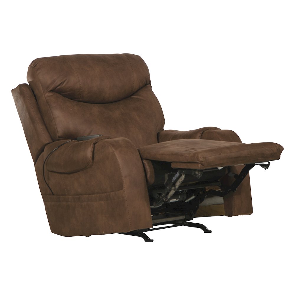 Recharger Power Rocker Recliner with Power Adjustable Headrest & Lumbar