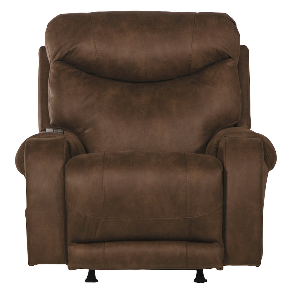 Recharger Power Rocker Recliner with Power Adjustable Headrest & Lumbar
