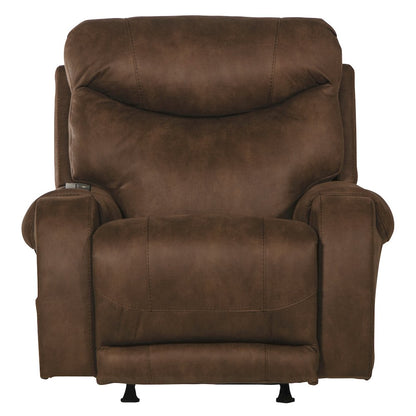 Recharger Power Rocker Recliner with Power Adjustable Headrest & Lumbar