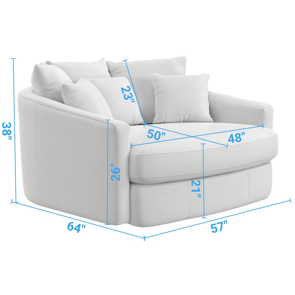 Matty Cuddle Chaise in White Color