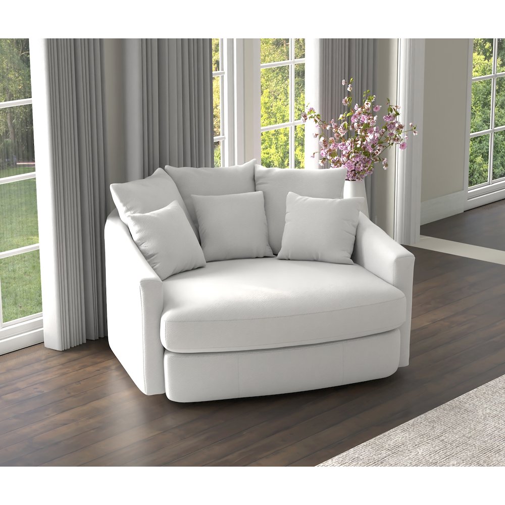 Matty Cuddle Chaise in White Color