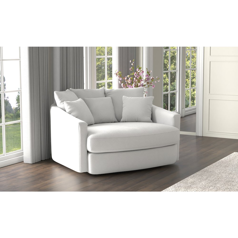 Matty Cuddle Chaise in White Color