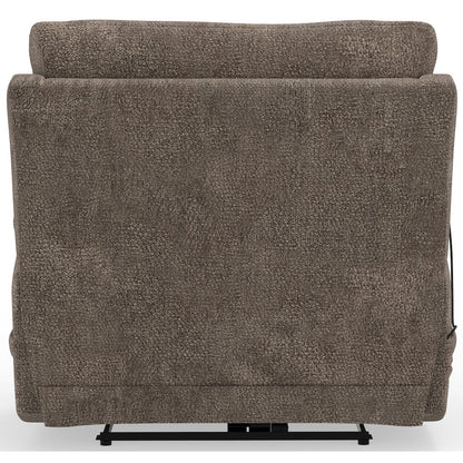 Gravity Power Recliner w Power Adjustable Headrest & Lumbar in Mushroom color