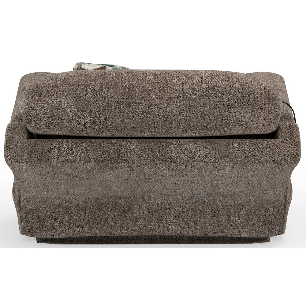 Gravity Power Recliner w Power Adjustable Headrest & Lumbar in Mushroom color
