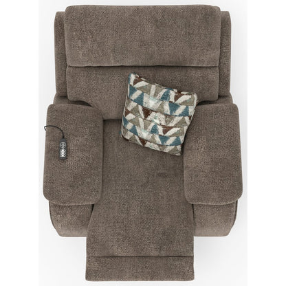 Gravity Power Recliner w Power Adjustable Headrest & Lumbar in Mushroom color