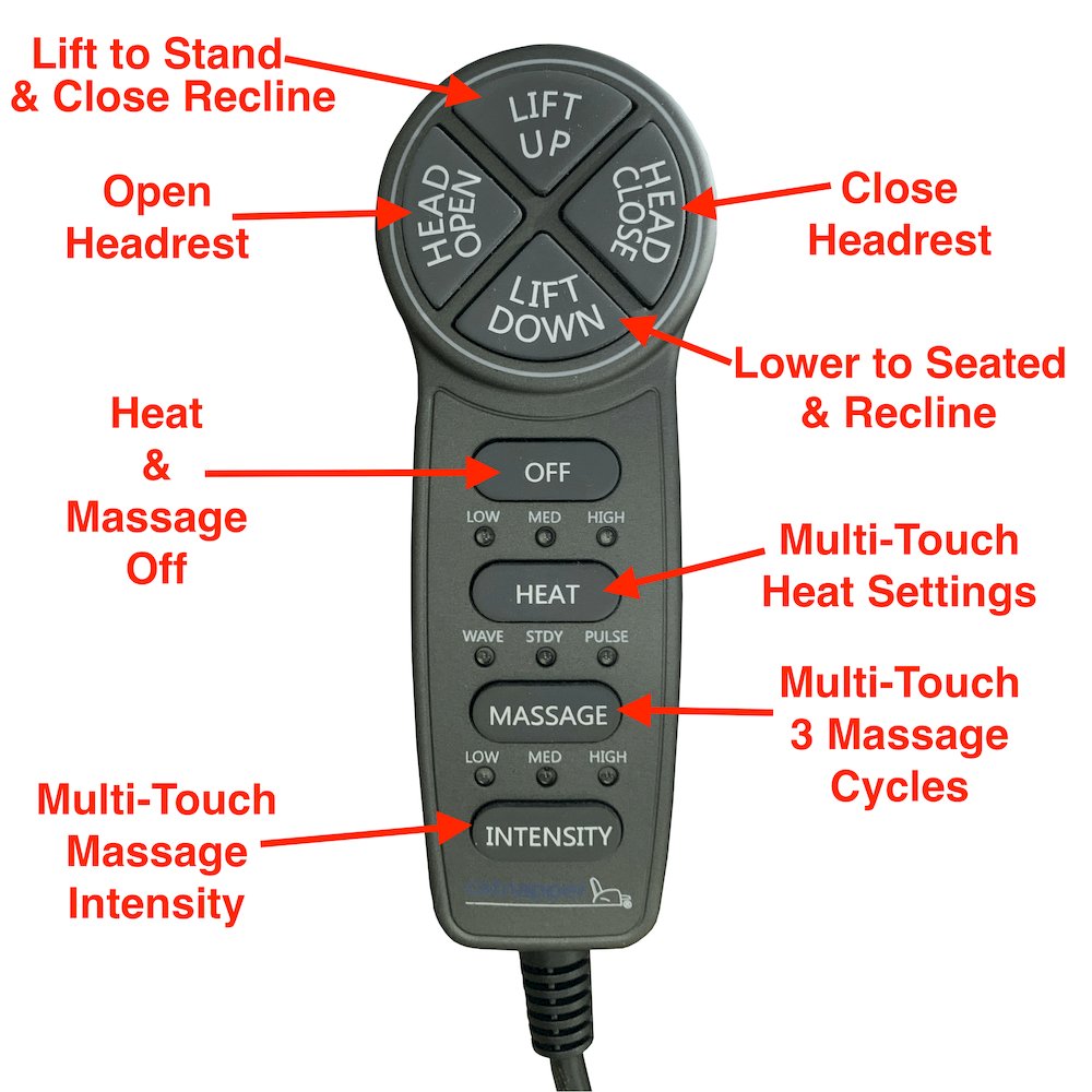 Haywood Power Lift Assist Lay Flat Recliner with Power Adjustable Headrest