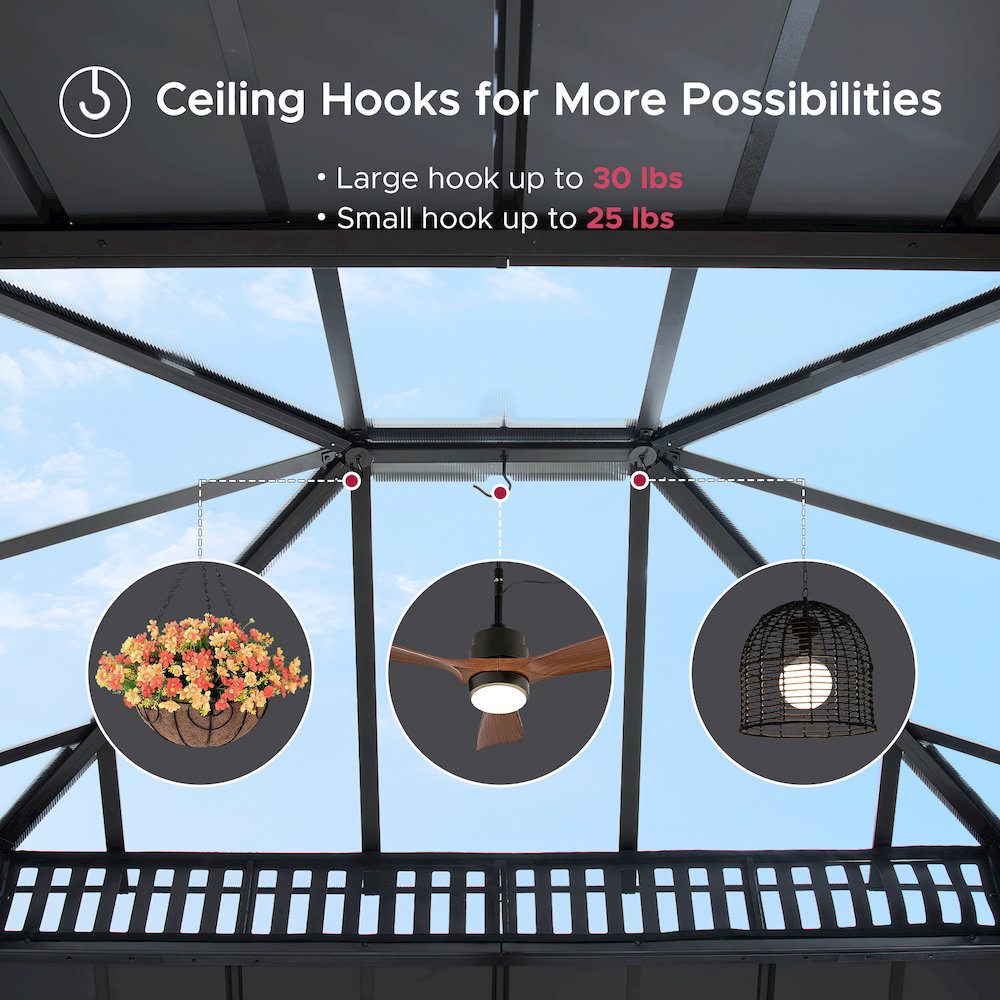 14 ft. x 12 ft. Kingston Extra-Tall, Wide Hardtop Gazebo