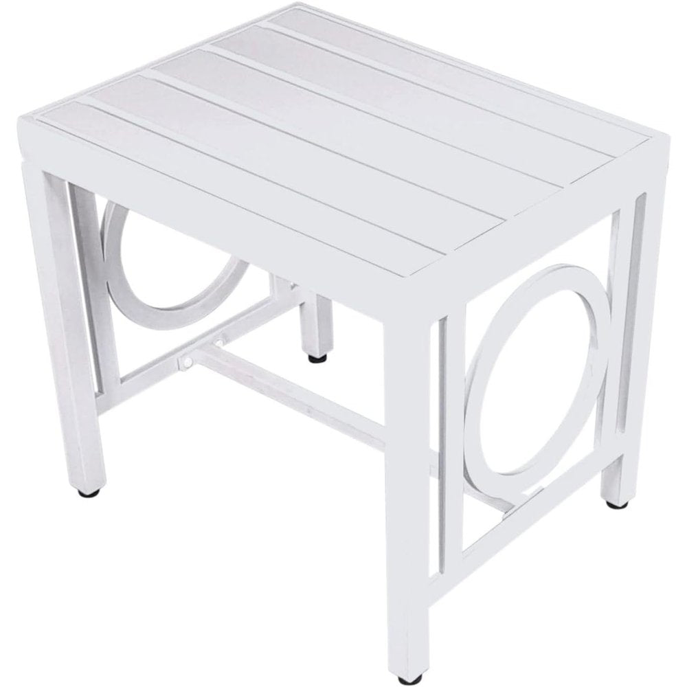 Grammercy Outdoor Chair and Side Table - White