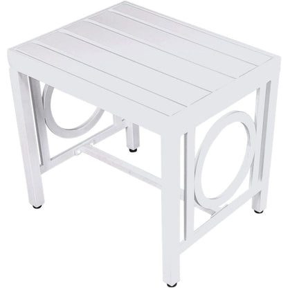 Grammercy Outdoor Chair and Side Table - White