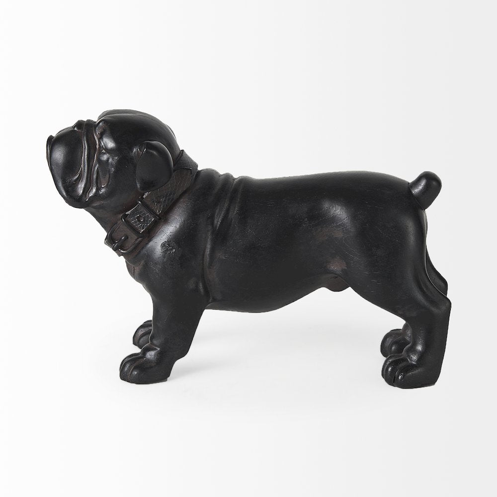 Hugo 5L x 13W Black Resin Bulldog