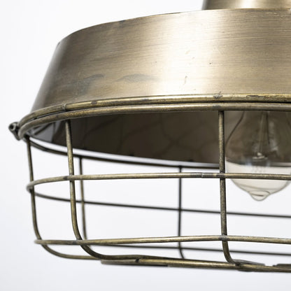 Tahla 14x 14.5 Gold Toned Metal Cage Pendant Light