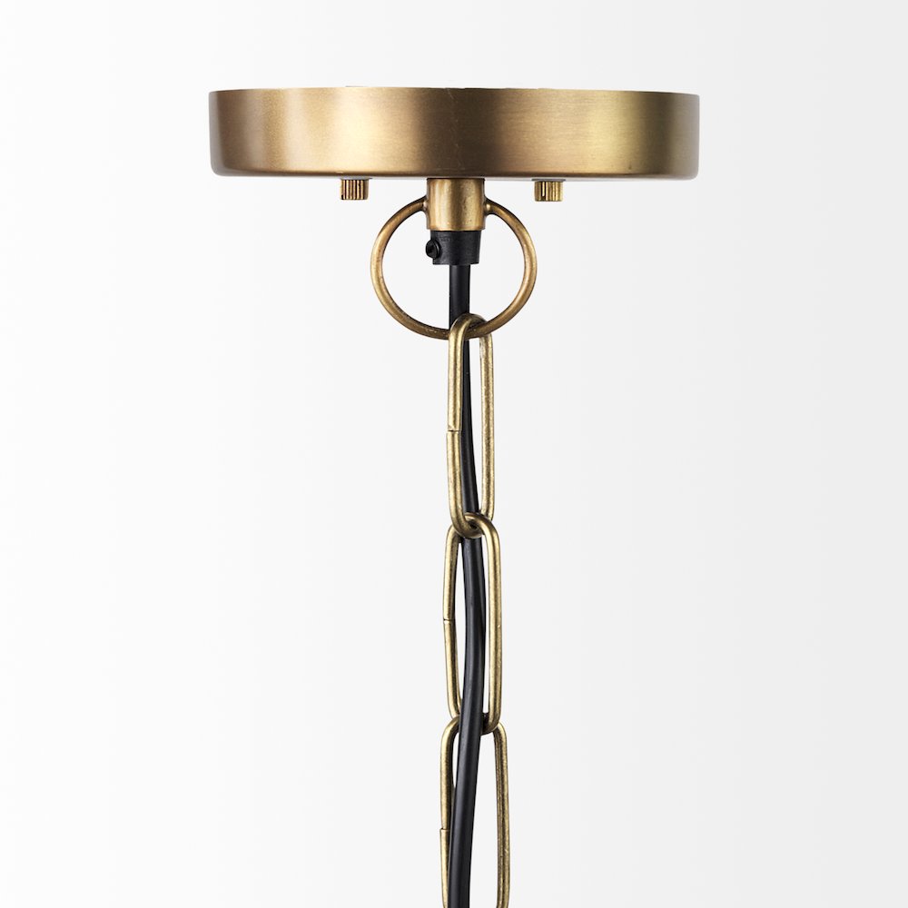 Leighton I 15x20 Gold Toned Metal Spherical Pendant Light
