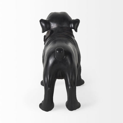 Hugo 5L x 13W Black Resin Bulldog