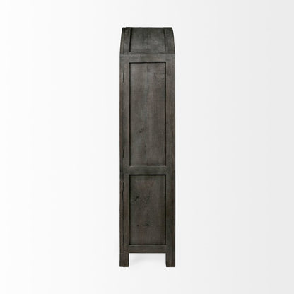 Barrett 48.5L X 17.25W X 73H Gray Solid Wood Display Cabinet