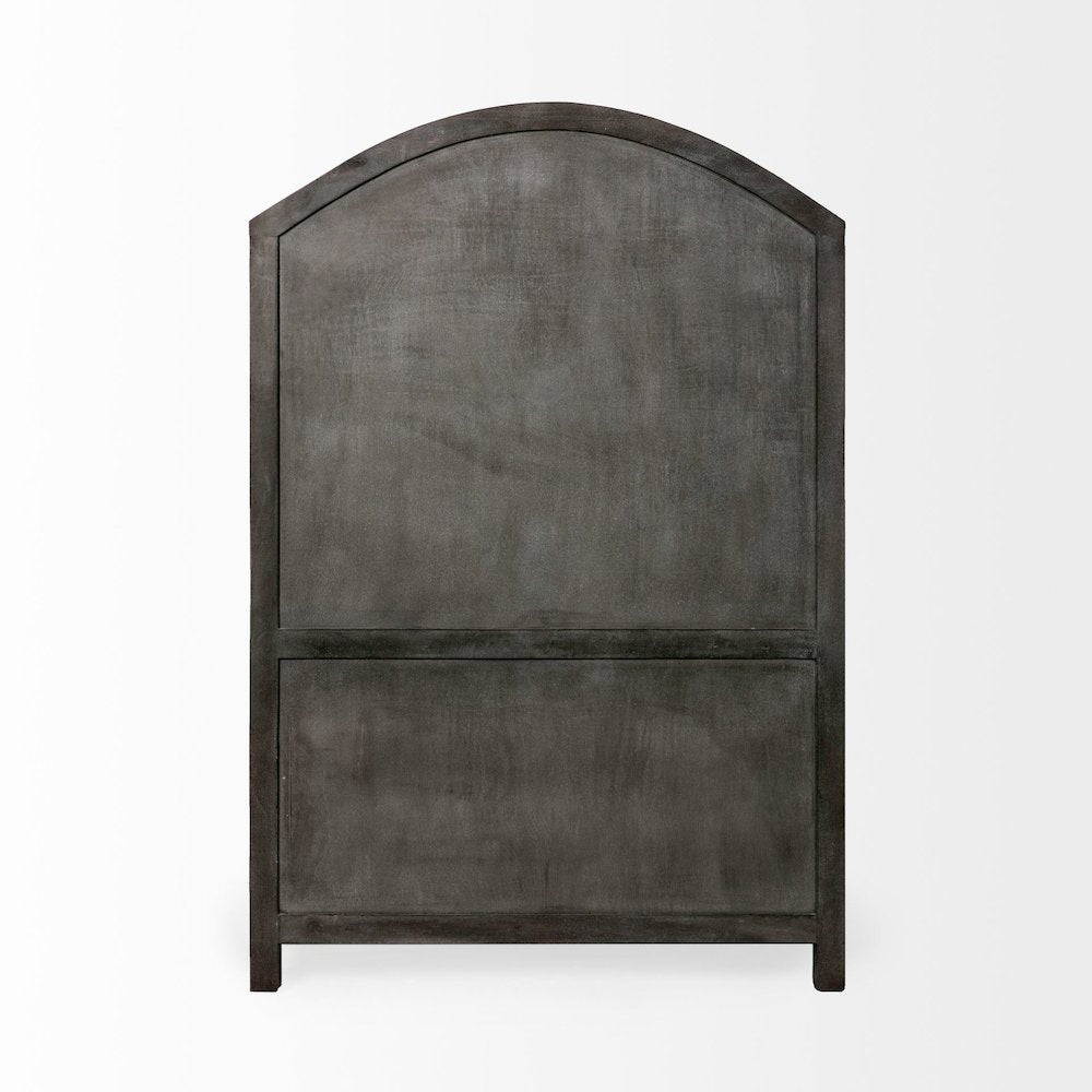 Barrett 48.5L X 17.25W X 73H Gray Solid Wood Display Cabinet