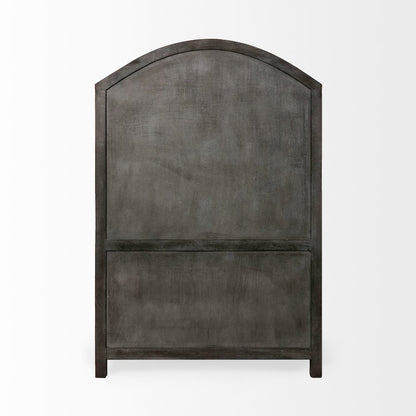 Barrett 48.5L X 17.25W X 73H Gray Solid Wood Display Cabinet