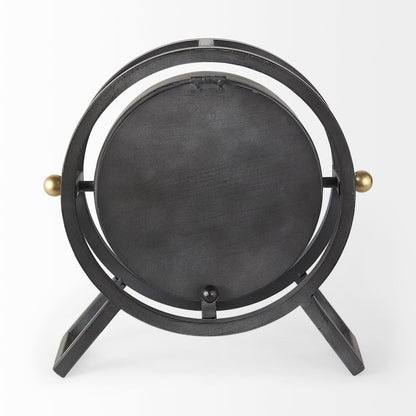 Gaston Gray Metal Circular Table Clock