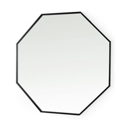 Helix 37" Octogon Black Metal Frame Mirror