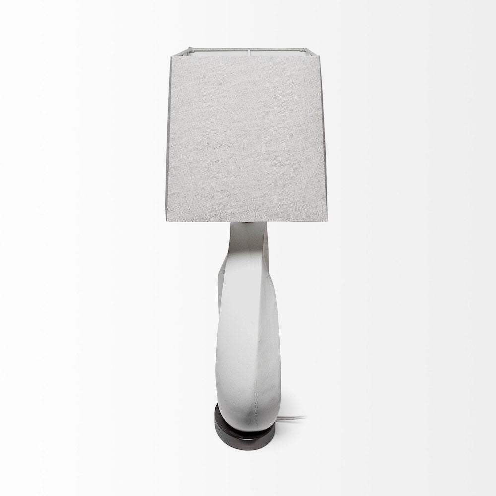 Celtica (26.8"H) White Resin Ring-Shaped Base Table Lamp