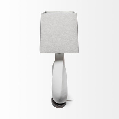 Celtica (26.8"H) White Resin Ring-Shaped Base Table Lamp