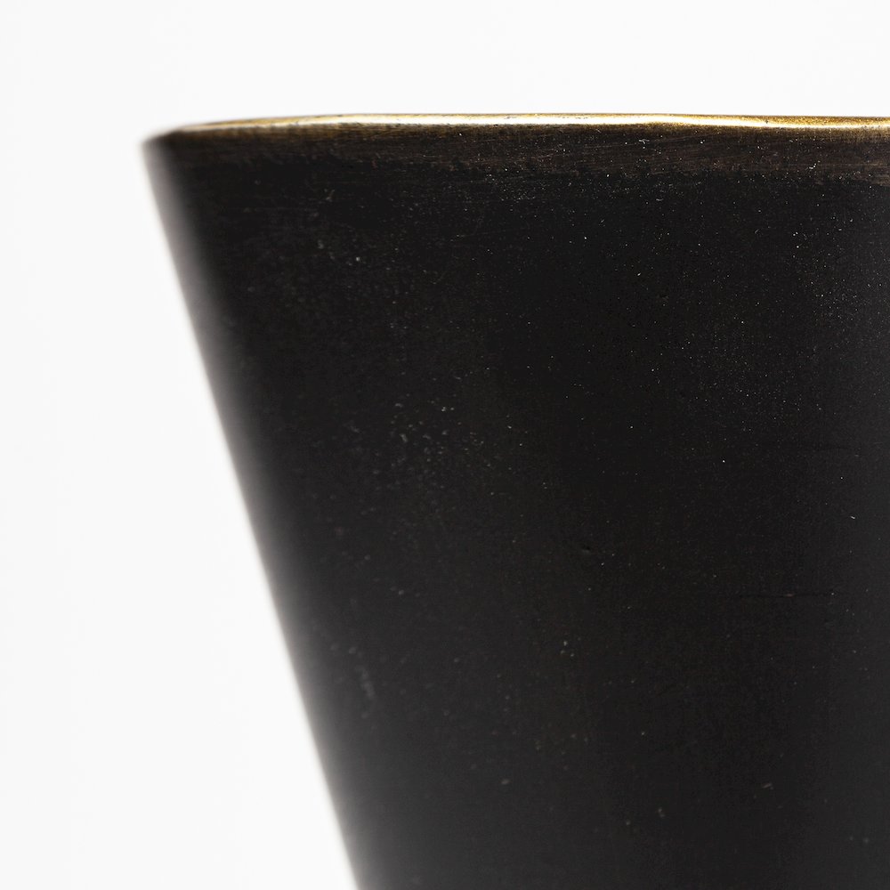Eris II 7.3x12.6 Black Metal w/Gold Accent Double-Cone Wall Sconce