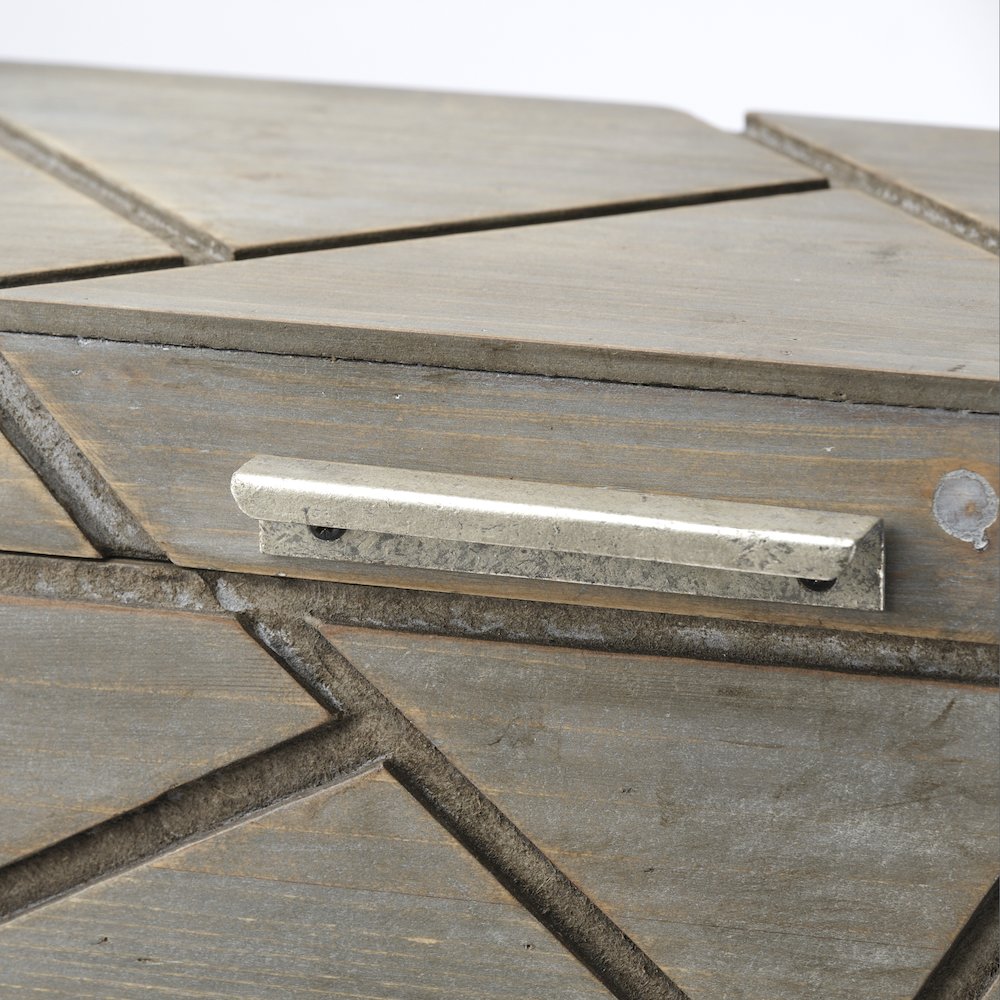 Niobe (Set of 2) 16L x 11W Gray Wooden Nesting Boxes
