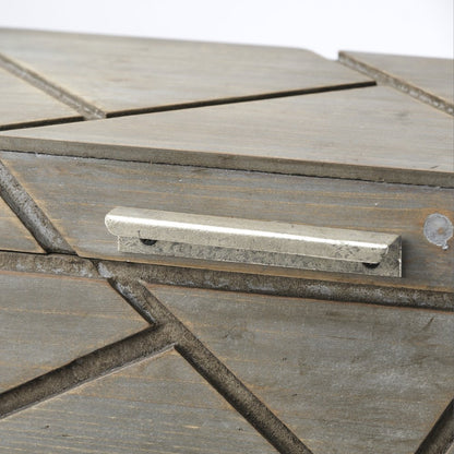Niobe (Set of 2) 16L x 11W Gray Wooden Nesting Boxes