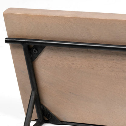 Schutt 36L Wall Mounted Wooden Shelf w/ 8 Hooks for Coats, Hats