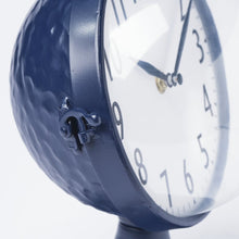 Weymouth Blue Metal Glass Dome Table Clock