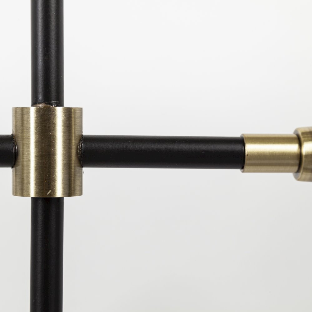 Decarlo II (43" x 41") Black/Gold Metal Multi-Arm Thirteen Light Chandelier