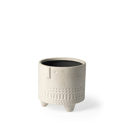 Jacob I Short White Ceramic Smiling Face Vase