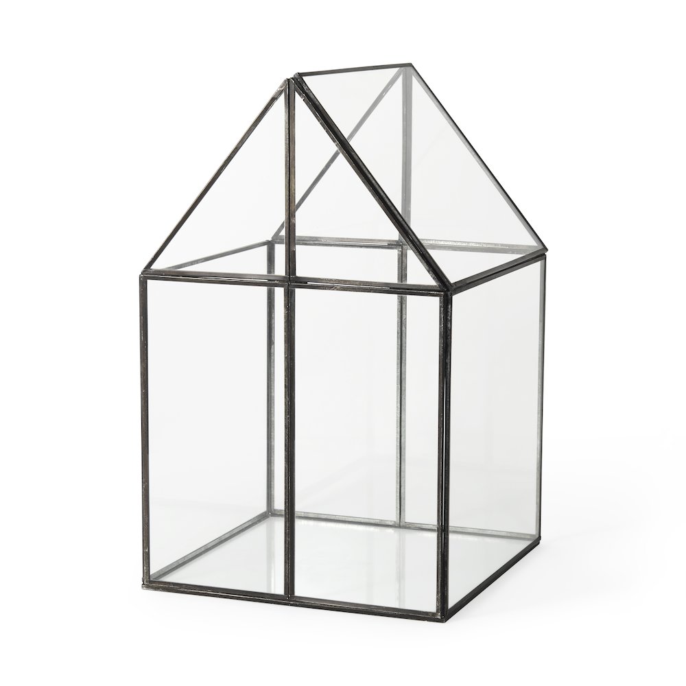 Sikes (Large) 10L x 10W x 16H Hut Terrarium W/Glass Base