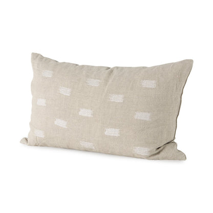 Lacey 13 x 21 Beige/White Decorative Pillow Cover