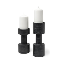Bolton I 3.9L x 3.9W x 10.6H Black Metal Table Candle Holders