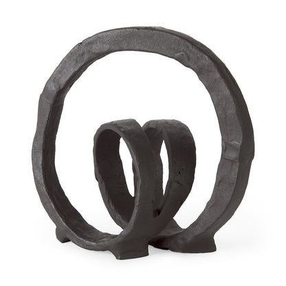 Stanislaw II Black Metal Infinite Ribbon Sculpture