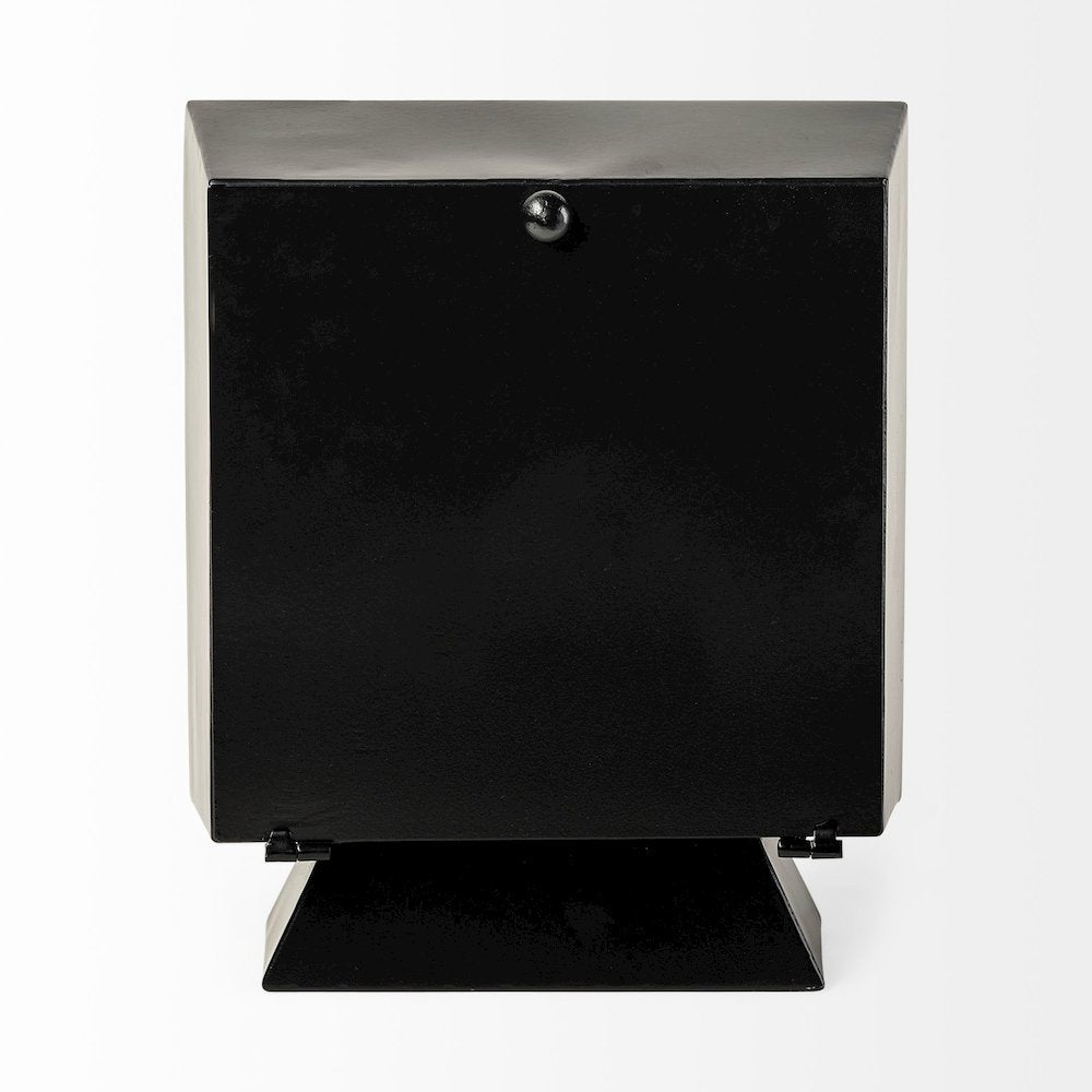 Ralph I Black Metal Square Table Clock