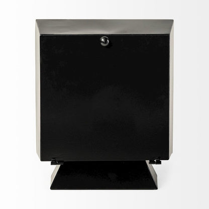 Ralph I Black Metal Square Table Clock
