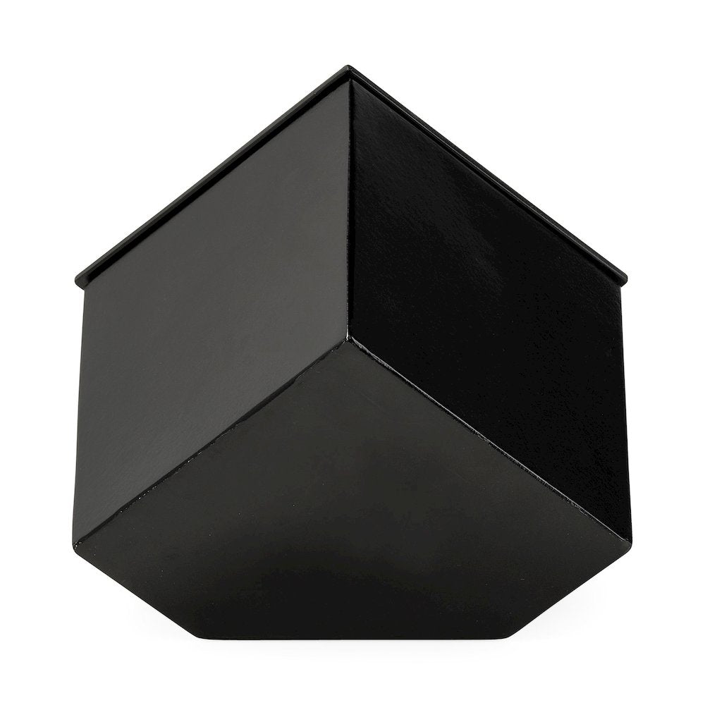Ralph II Black Metal Cube Table Clock